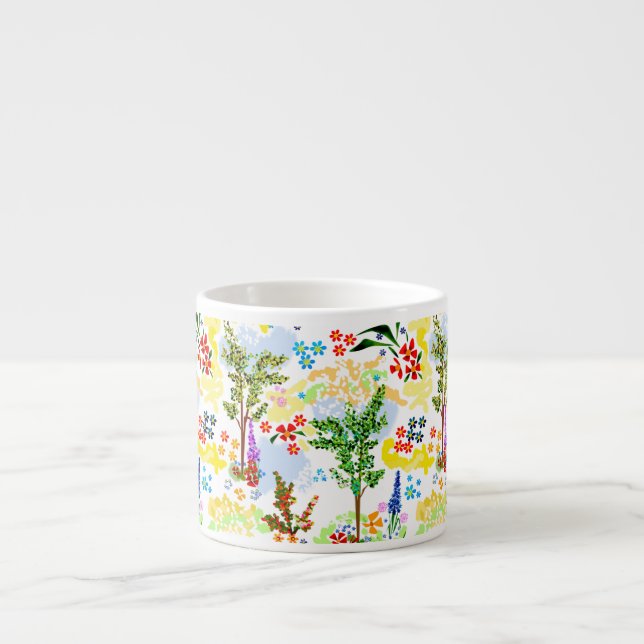 Taza De Espresso Jardín de verano (Frente)
