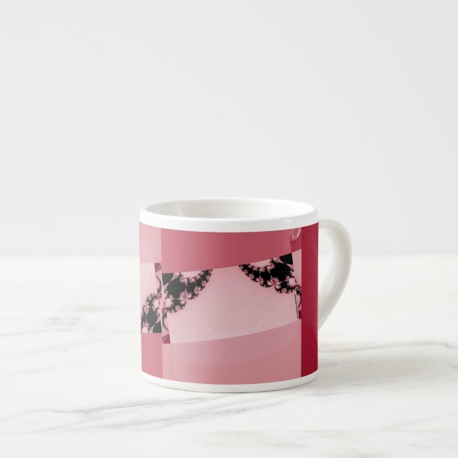 Taza De Espresso Jardín fractal cremoso (Derecha)