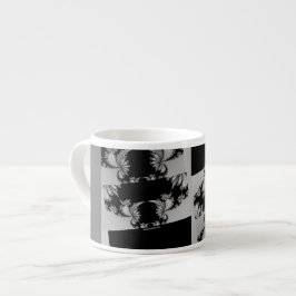 Taza De Espresso Jardín fractal gris