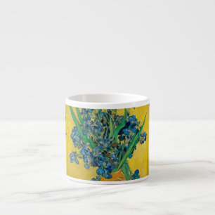 Taza De Espresso Jarrón Van Gogh con Iris Clasicismo Impresionista
