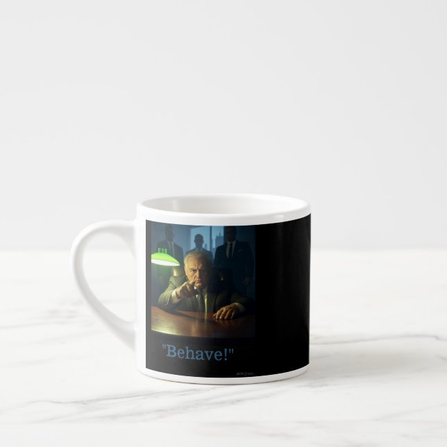 Taza De Espresso Jefe se comporta espresso mug de dos lados (Izquierda)