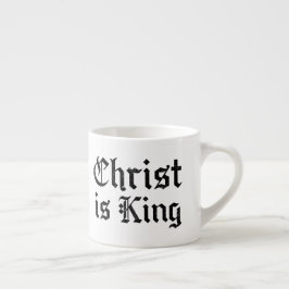Taza De Espresso Jesucristo es Rey Arte Grunge Gothic Blackletter