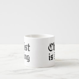 Taza De Espresso Jesucristo es Rey - estilo gótico grunge erosionad