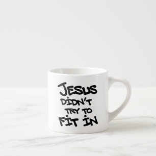 Taza De Espresso Jesús No Traté de Encajar Graffiti Grunge Divertid