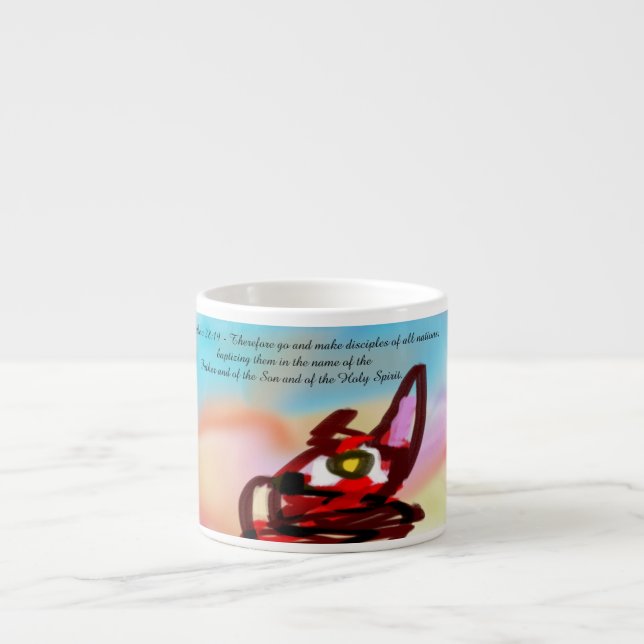 Taza De Espresso Jesús nos quiere (Frente)