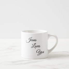 Taza De Espresso Jesús Te Ama Especialmente Café Mug