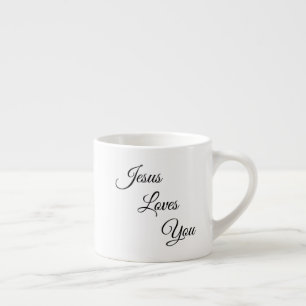 Taza De Espresso Jesús Te Ama Especialmente Café Mug