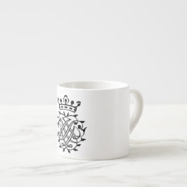 Taza De Espresso Johann Sebastian Bach Seal Escudo Monograma Insign