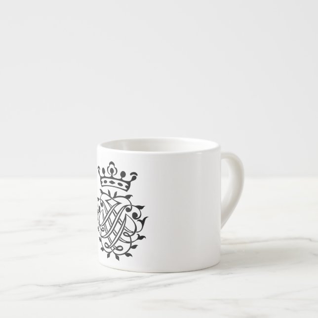 Taza De Espresso Johann Sebastian Bach Seal Escudo Monograma Insign (Derecha)