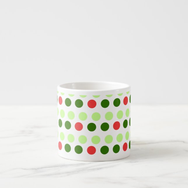 Taza De Espresso Jolly Holiday Polka Dots (Frente)