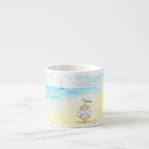 Taza De Espresso Jon Seagull - Paz y Amor Salvan el Mundo