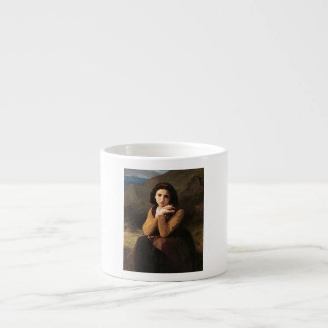 Taza De Espresso Joven muchacha de Bouguereau (Frente)
