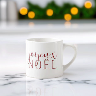 Taza De Espresso Joyeux Noel Holiday