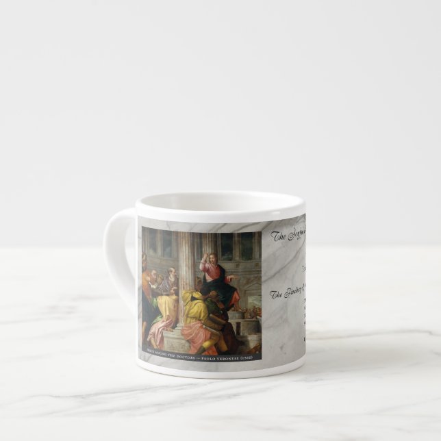 Taza De Espresso Joyful Mysteries of the Rosary Item #5: Finding (Izquierda)