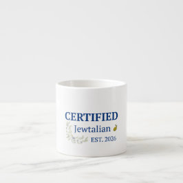 Taza de espresso judío italiano certificado