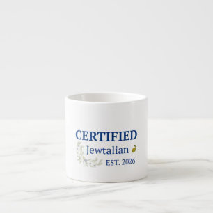 Taza de espresso judío italiano certificado
