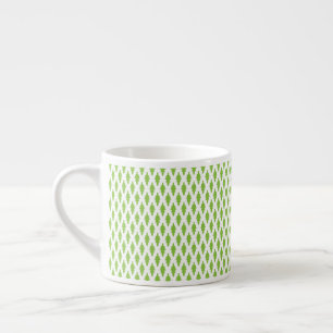 Taza De Espresso Juego de carpetas verdes botánicas