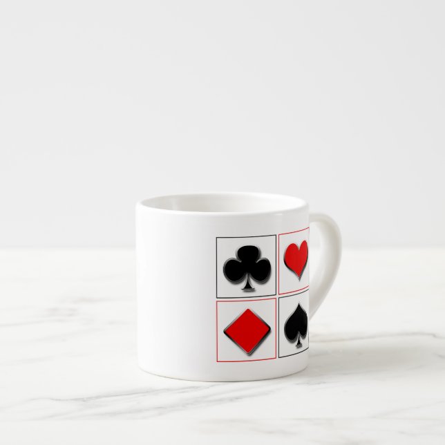 Taza De Espresso juegos del naipe 3D (Derecha)