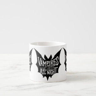 Taza De Espresso Juerga Nocturna: Fiesta de Halloween de los Vampir