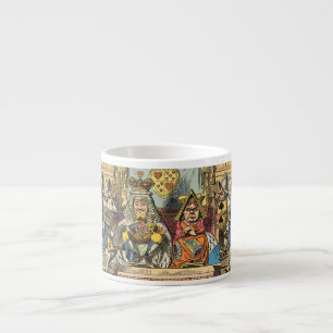 Taza De Espresso Juicio de Alicia al Caballero de Corazones Vintage