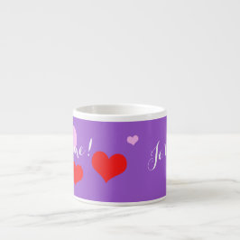 Taza De Espresso Jumbo-Espresso-Tasse, Je t'aime! - Ich liebe Dich