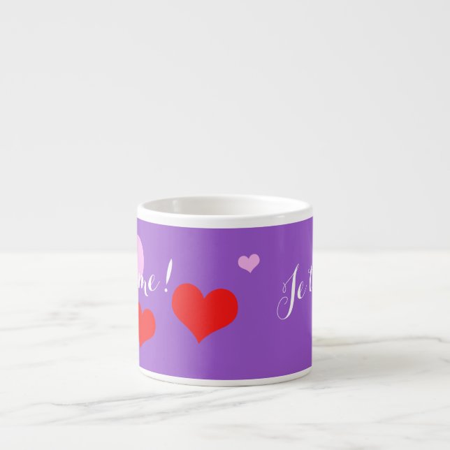 Taza De Espresso Jumbo-Espresso-Tasse, Je t'aime! - Ich liebe Dich (Frente)