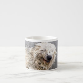 Taza De Espresso Jumbo-Espresso-Tasse mit fröhlichem Hund und  ...