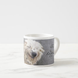 Taza De Espresso Jumbo-Espresso-Tasse mit fröhlichem Hund und  ...