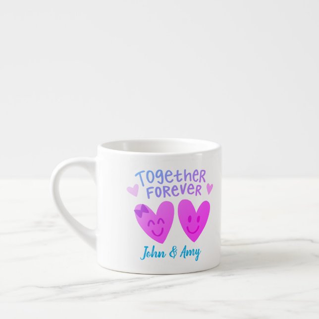 Taza De Espresso Juntos para siempre - Personaliza (Izquierda)