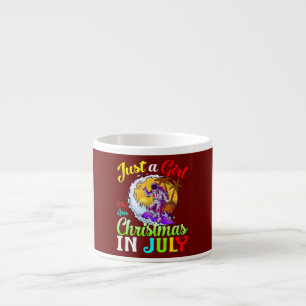 Taza De Espresso Just A Girl Who Loves Christmas In July Astronaut