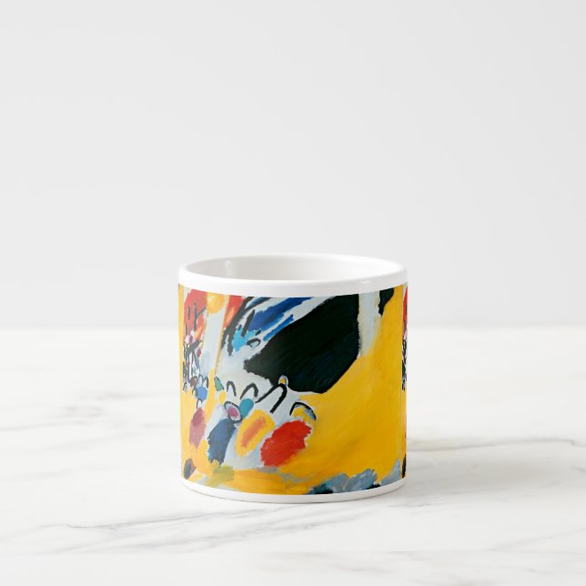 Taza De Espresso Kandinski Impression III Concierto Resumen Pintura (Frente)