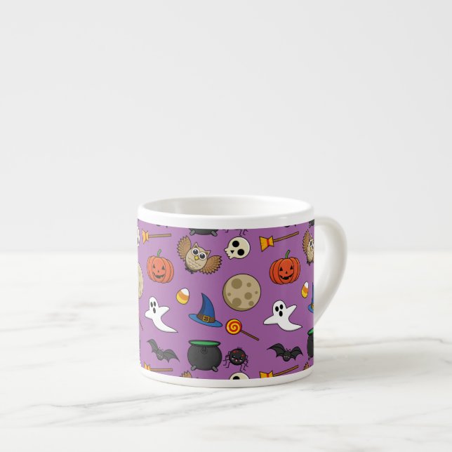 Taza De Espresso Kawaii Halloween Pack (Derecha)