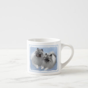Taza De Espresso Keeshond Pair de Kees pintura animal original