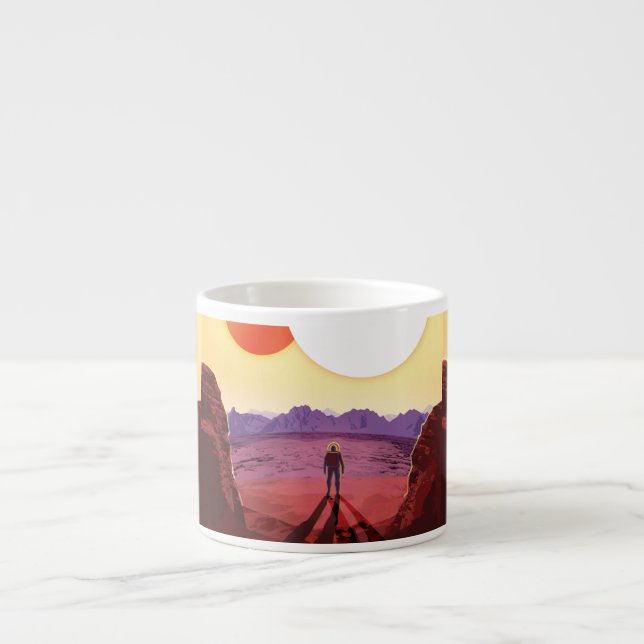 Taza De Espresso Kepler Space Travel Destination Planet Adventure (Frente)