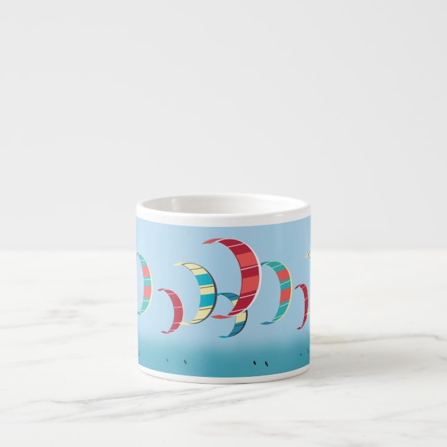 Taza De Espresso Kite Surfing (Frente)