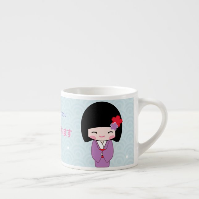Taza De Espresso Kokeshi Doll café japonés MUG (Derecha)