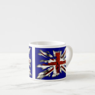 Taza De Espresso La angustiada Unión Británica Jack