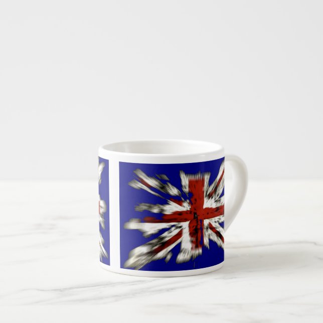 Taza De Espresso La angustiada Unión Británica Jack (Derecha)