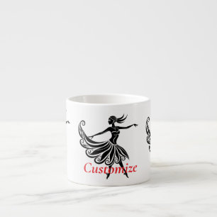 Taza De Espresso La bailarina africana de siluetas Thunder_Thunder_