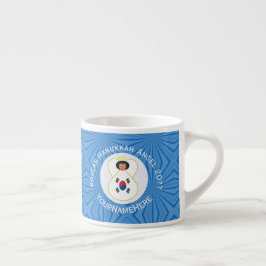 Taza De Espresso La bandera de Angel Hanukkah de Corea del Sur es p