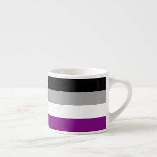 Taza De Espresso La bandera del orgullo asexual de SlipperyJoe haci