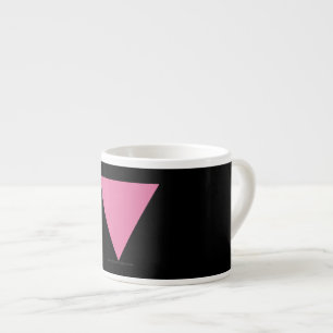 Taza De Espresso La bandera del triángulo rosado de SlipperyJoe obs
