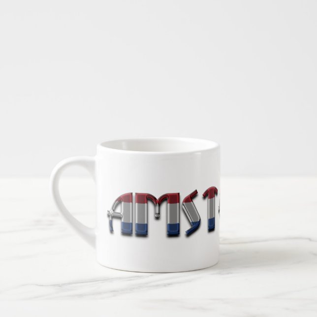Taza De Espresso La bandera holandesa holandesa de Amsterdam (Izquierda)