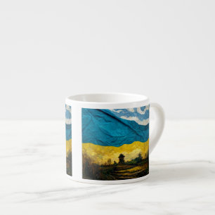Taza De Espresso La bandera ucraniana de Vincent van Gogh Espresso