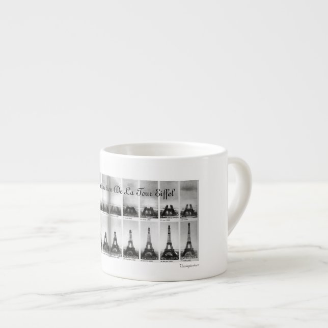 Taza De Espresso La construcción de la torre Eiffel (Derecha)