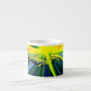 Taza De Espresso La familia de los delfines al sol