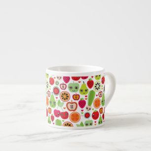 Taza De Espresso la fruta embroma la manzana del ilustracion
