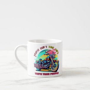 Taza De Espresso La gente no hace viajes: bicicleta de estilo retro