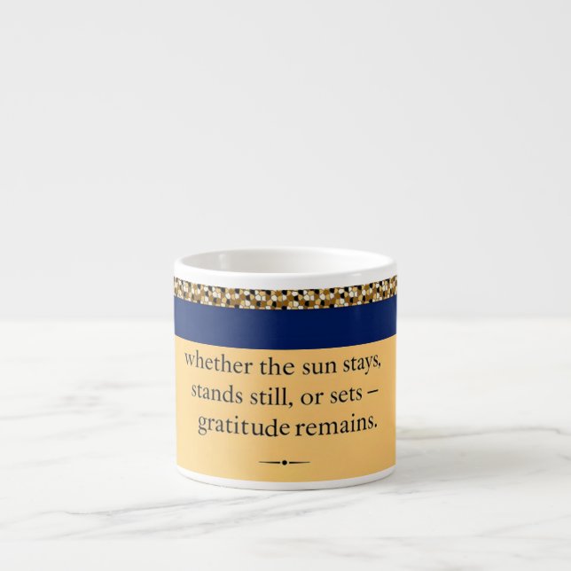 Taza De Espresso La gratitud permanece: una bendición para cada esp (Frente)