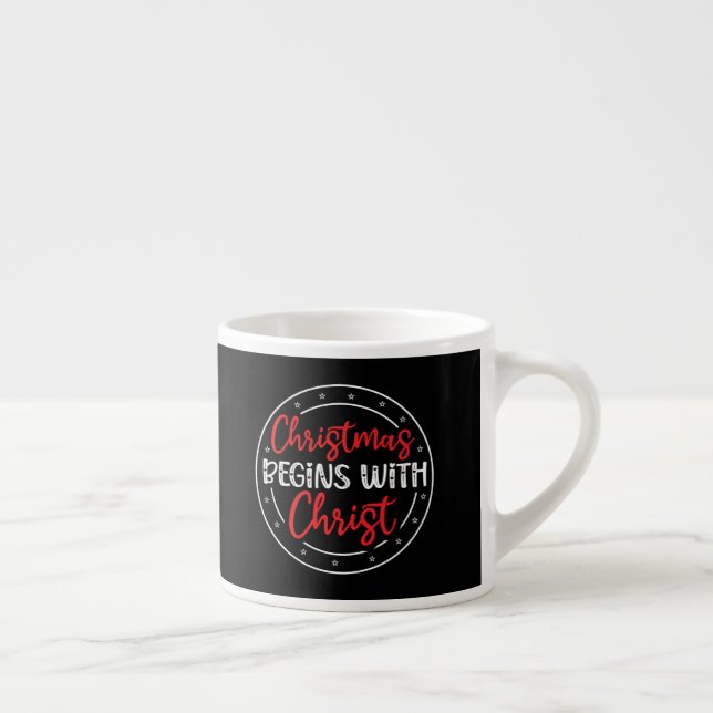 Taza De Espresso La Navidad Comienza Con Cristo-65772 (Derecha)